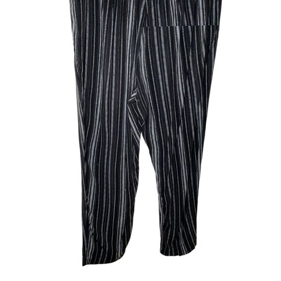 Jessica Simpson Pants Lightweight Black White Striped Elastic Waist Size L - Picture 6 of 12